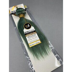 12” Turquoise Green Boss Bundles Yaki Straight 100% Human Hair Track Extensions